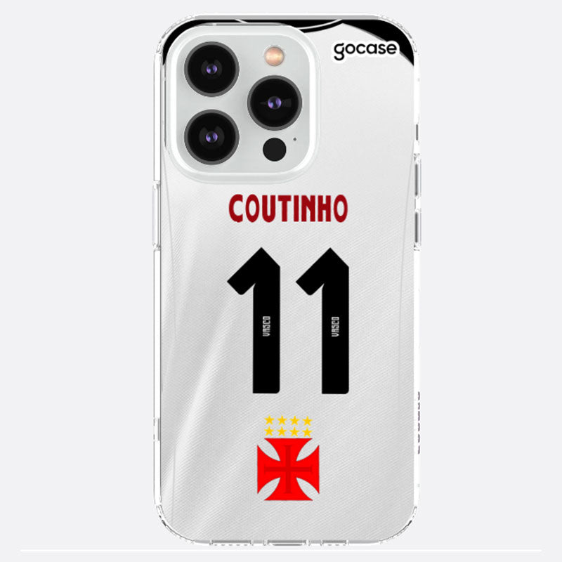 Capa para Celular Slim Air Vasco Uniforme II Coutinho iPhone 14 Pro