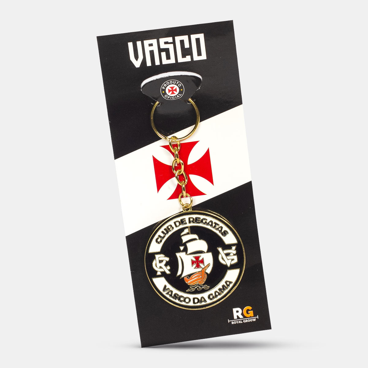Chaveiro Vasco Brasão Dourado