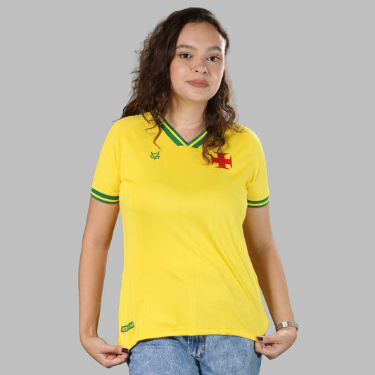Blusa Feminina Vasco Brasil Canária da Colina Amarelo