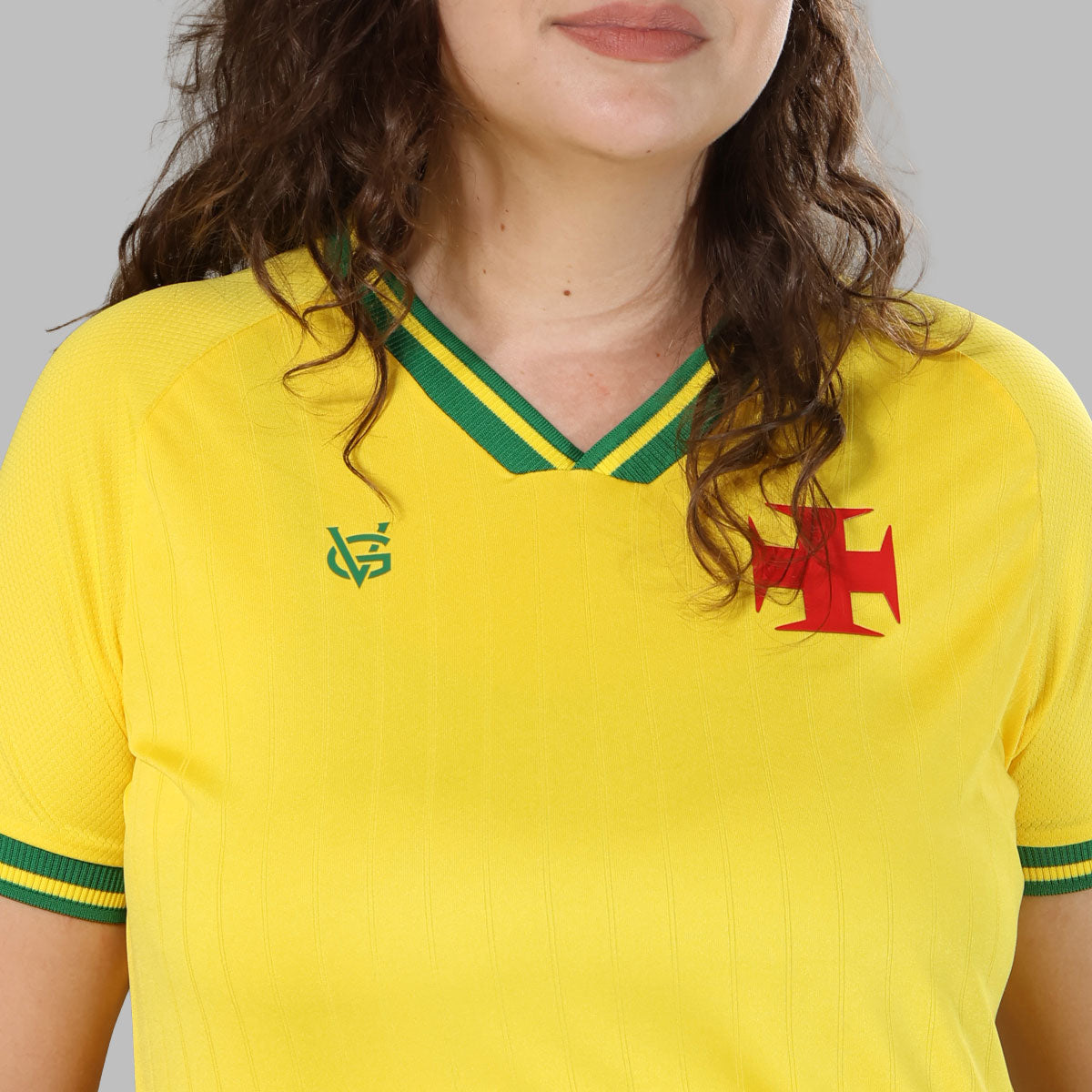 Blusa Feminina Vasco Brasil Canária da Colina Amarelo