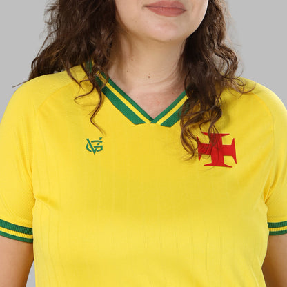 Blusa Feminina Vasco Brasil Canária da Colina Amarelo