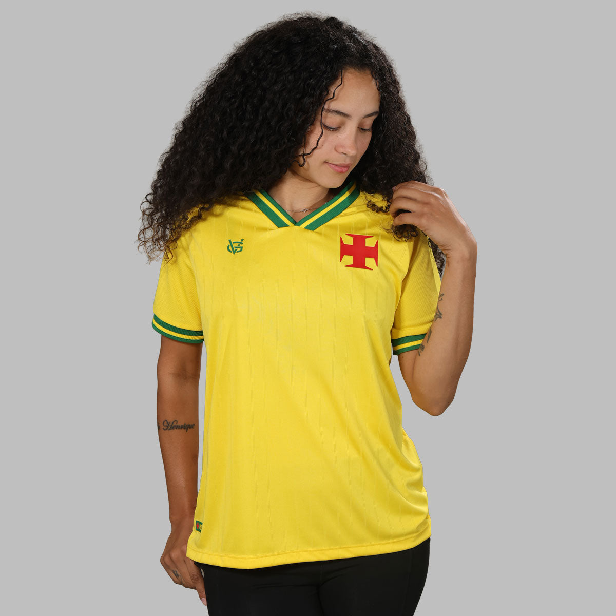 Blusa Feminina Vasco Brasil Canária da Colina Amarelo
