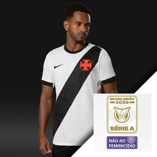 Camisa Vasco Nike Away 26 Torcedor + Kit Patch Brasileirão 2026