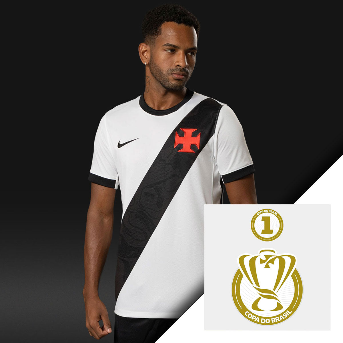 Camisa Vasco Nike Away 26 Torcedor + Kit Patch Copa do Brasil 2026