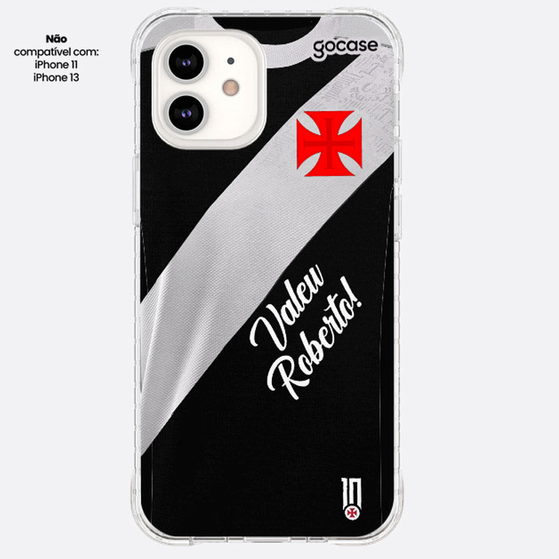 Capa para Celular Vasco Uniforme I Valeu Roberto iPhone 12/12 Pro