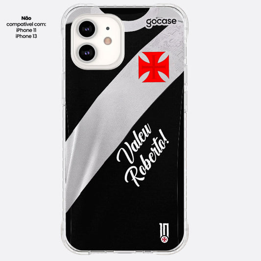 Capa para Celular Vasco Uniforme I Valeu Roberto iPhone 12/12 Pro