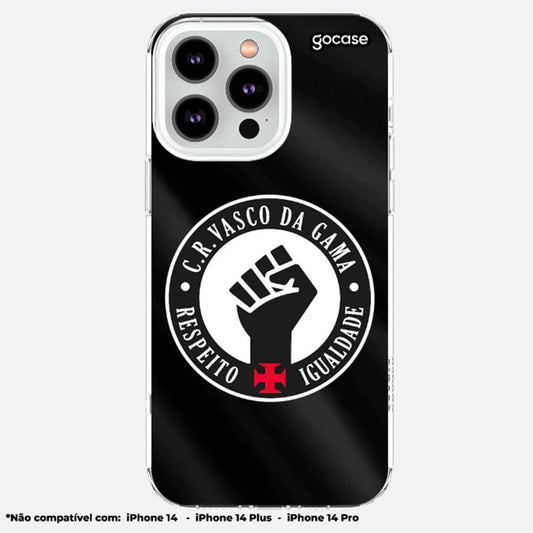 Capa para Celular Slim Air Vasco Respeito e Igualdade iPhone 14 Promax