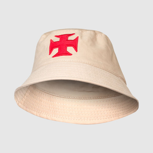 Chapéu Bucket Hat Vasco Cruz de Malta Bege