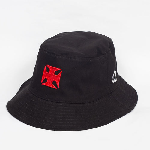 Chapéu Bucket Vasco Cruz de Malta Preto