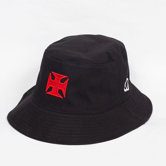 Chapéu Bucket Vasco Cruz de Malta Preto