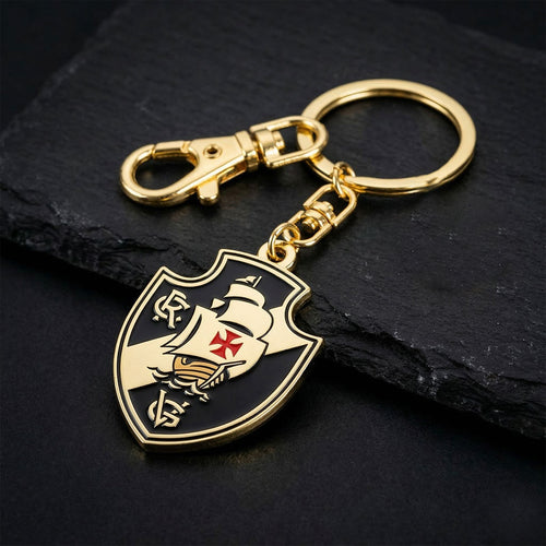Chaveiro Vasco Escudo Dourado