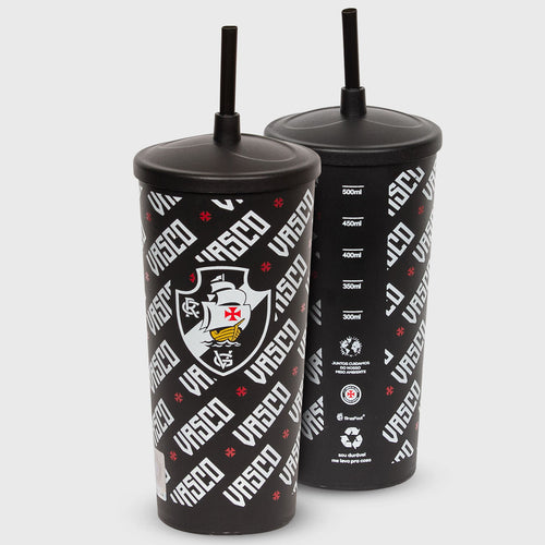 Copo com Canudo Vasco Escudo 500ml