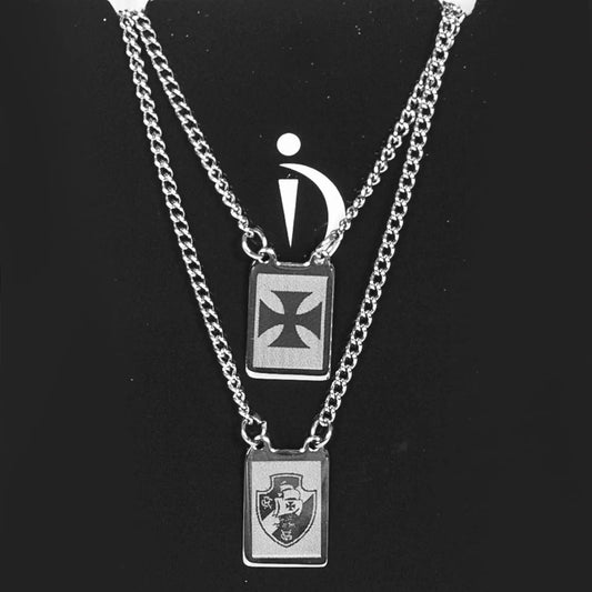 Escapulário Vasco Cruz de Malta e Escudo Grande
