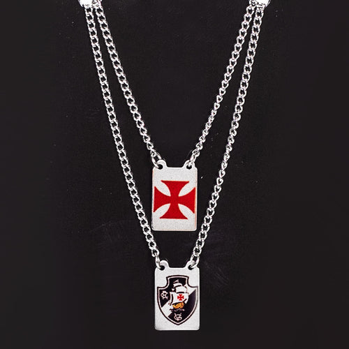 Escapulário Vasco Cruz de Malta e Escudo Colorido