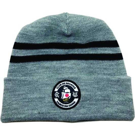 Gorro Vasco Brasão e Listras  Mescla