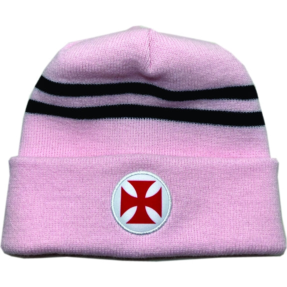 Gorro Vasco Cruz Malta e Listras Rosa