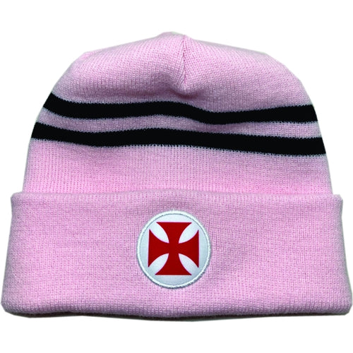 Gorro Vasco Cruz Malta e Listras Rosa