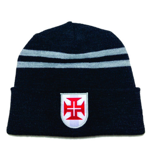 Gorro Vasco Cruz Templária e Listras Infantil Preto